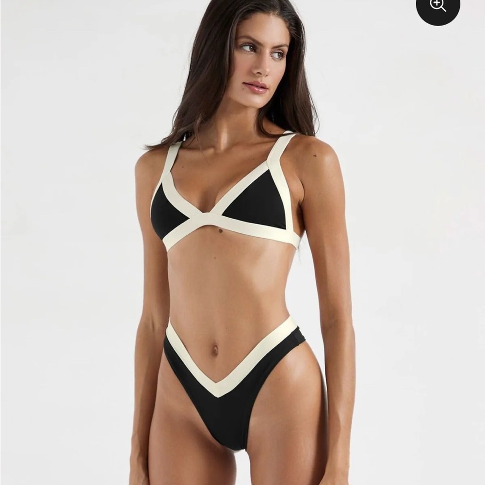 Black and Cream Women's Bikini bottoms